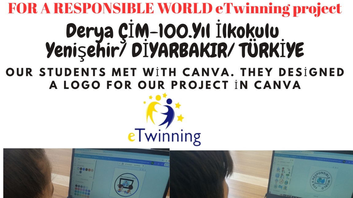 Rehber Öğretmenimiz Derya ÇİM'in kuruculuğunu ve yürütücülüğünü yaptığı FOR A RESPONSIBLE WORLD adlı eTwinning projemizde öğrencilerimiz logo tasarladılar